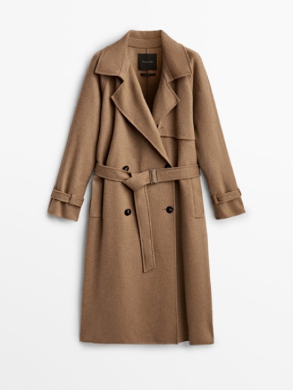 Massimo Dutti Tan Belted Trench Coat